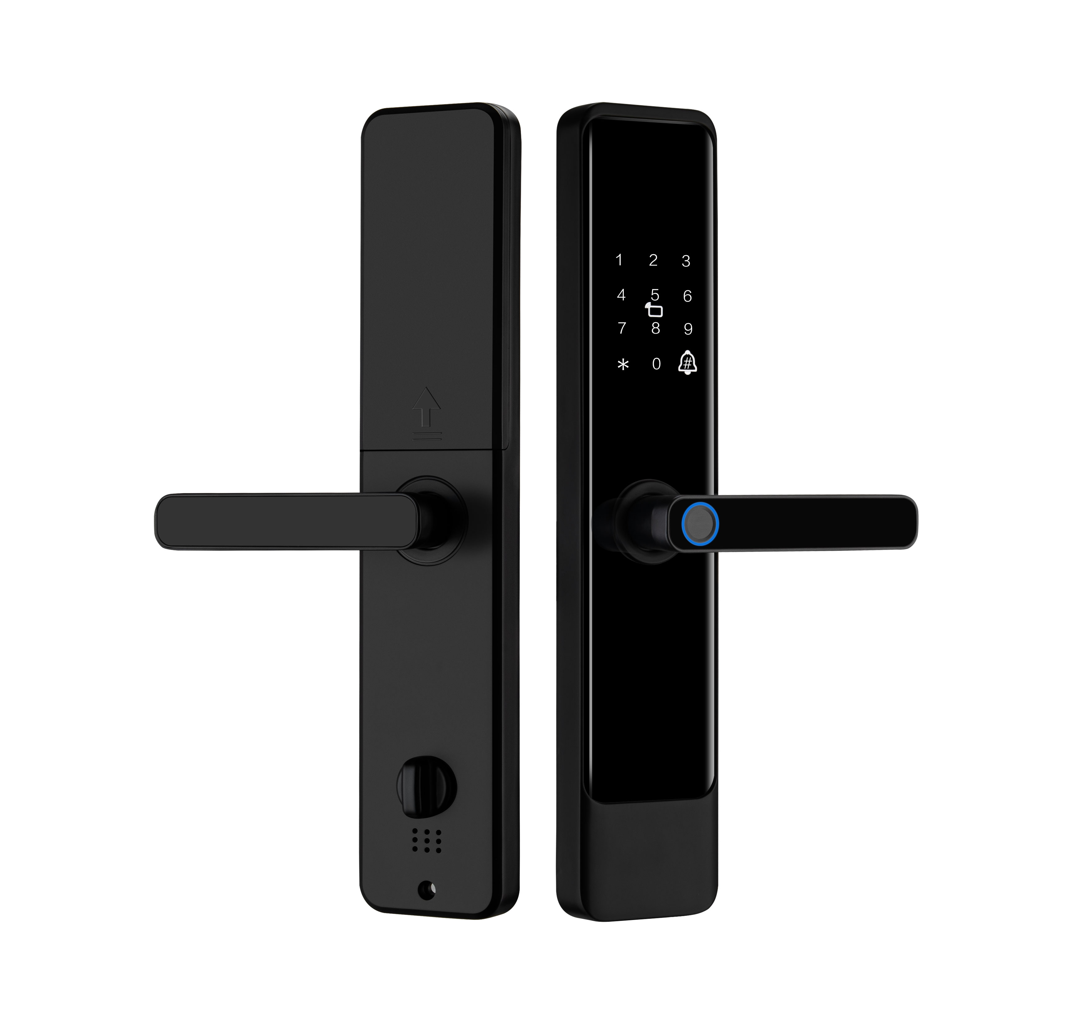 Fingerprint Handle Door Lock Wifi Tuya TT Bluetooth Zigbee Smart Door Lock
