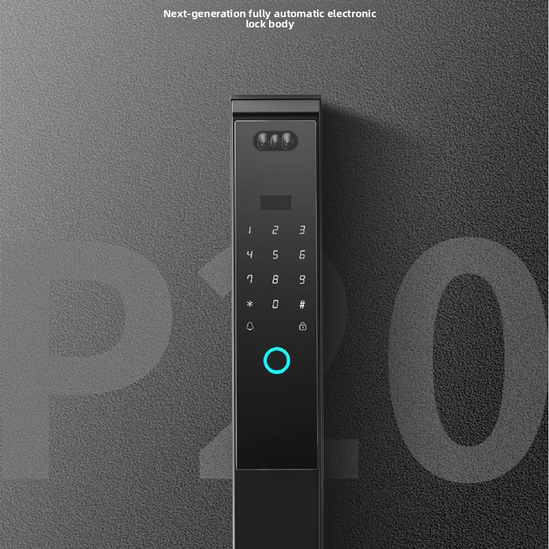 Smart Aluminum Alloy Door Lock with 3D Intercom Biometric Access Control Waterproof Screw Installation for Bedroom &amp; Kitchen Use