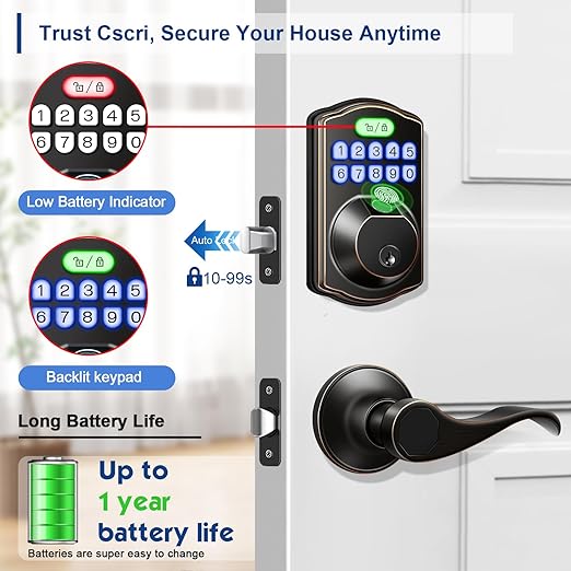 Electronic Keypad Deadbolt View 1