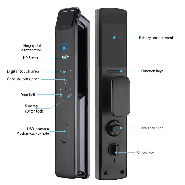 TUYA Smart WiFi Deadbolt Automated Fingerprint Door Locks Remote Control App Safe Cilindro De La Cerradura