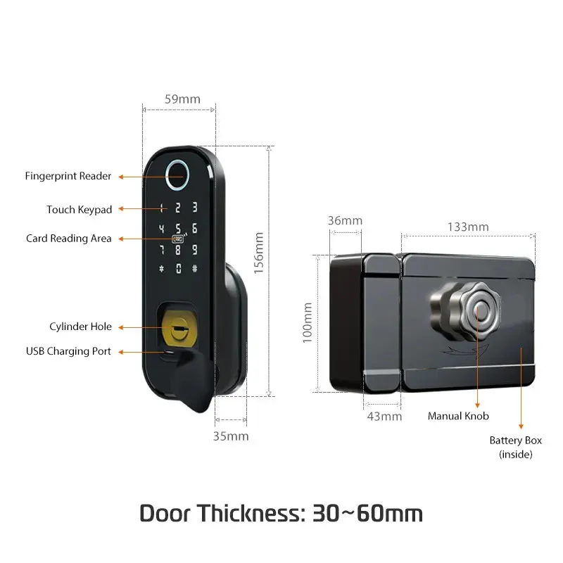 Smart Lock Security Anti-Theft Fingerprint APP