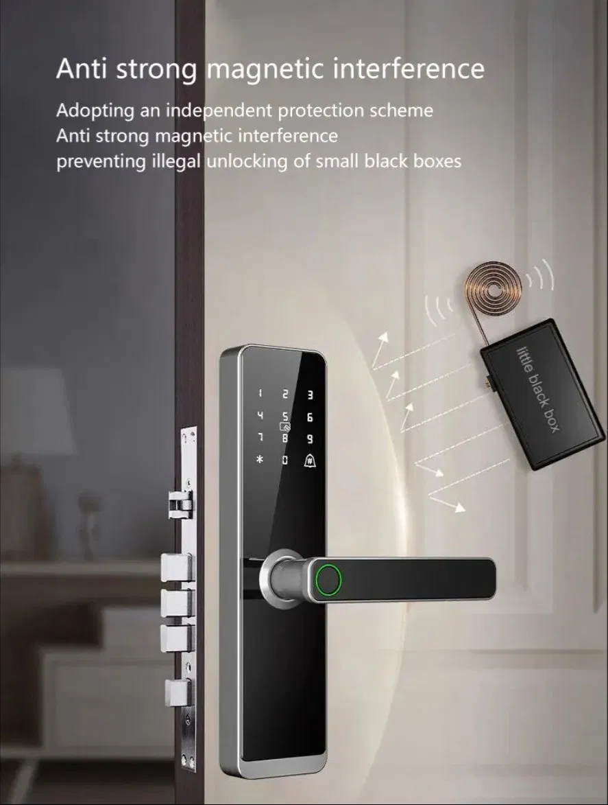 Interior Wooden Door Smart Digital Locks Fingerprint Code Key APP Mortise 5050