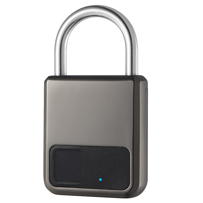 New Smart Fingerprint Small Lock Outdoor Household Storage Cabinet Bag Door Lock Waterproof Anti-theft Zinc Alloy Smart Padlock