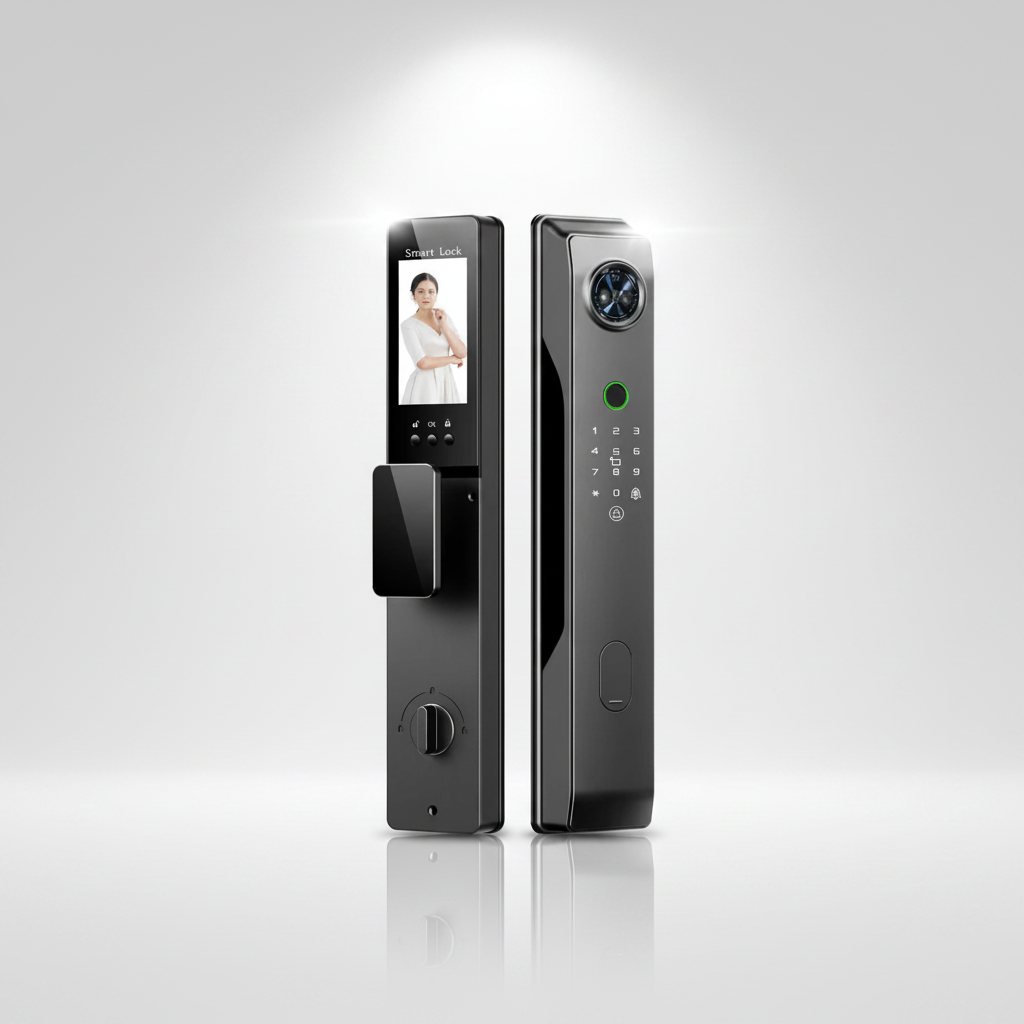 Glomarket Tuya Wifi 3d Face Recongnition Fingerprint Digital Keypad Smart Lock With Video Intercom Function for Door Lock