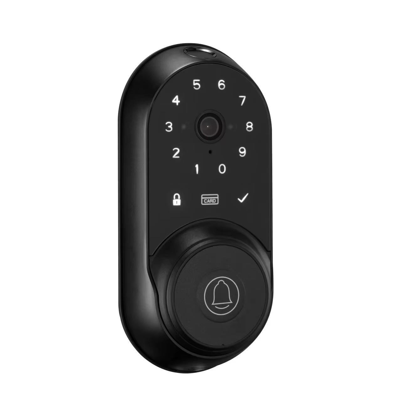2026 Newest Tuya WIFI Wireless Bell High Safety Smart Deadbolt Lock Digital Fingerprint APP Smart Unlock for Wood Memory Card