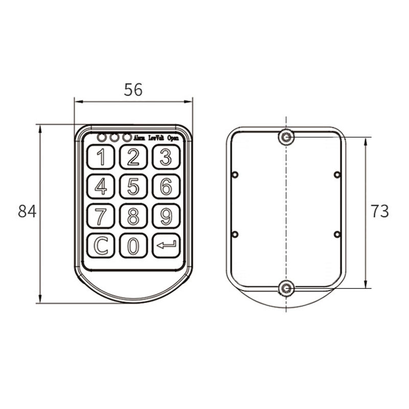 Zinc Alloy Durable Anti-Theft Marine Electronic Smart Locker Lock Door with Steel and Keypad Unlock