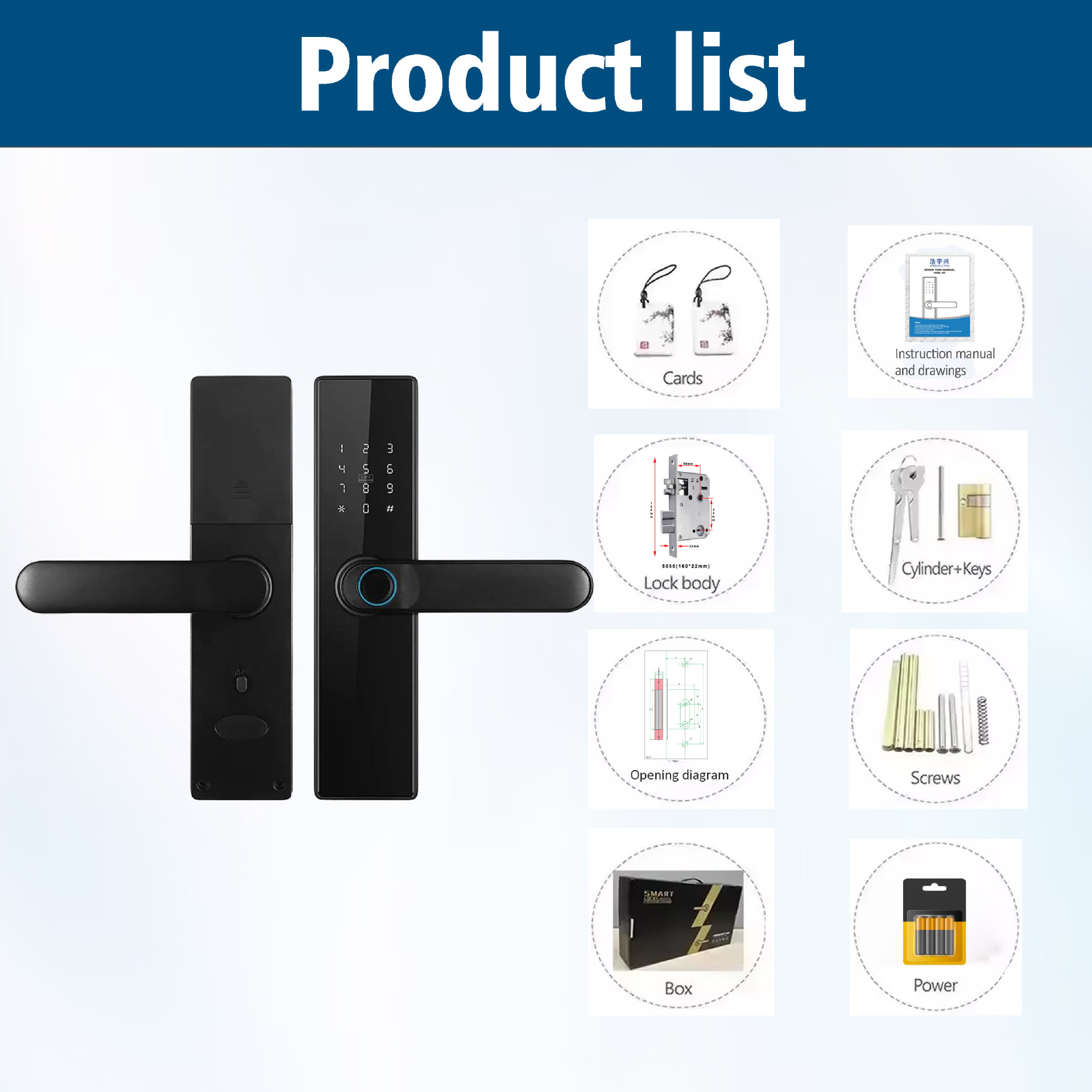 Matter Smart Door Lock Inteligente WIFI Tuya APP Wholesale Price Smart Locks Fingerprint Password Card for Keyless Entry Wood