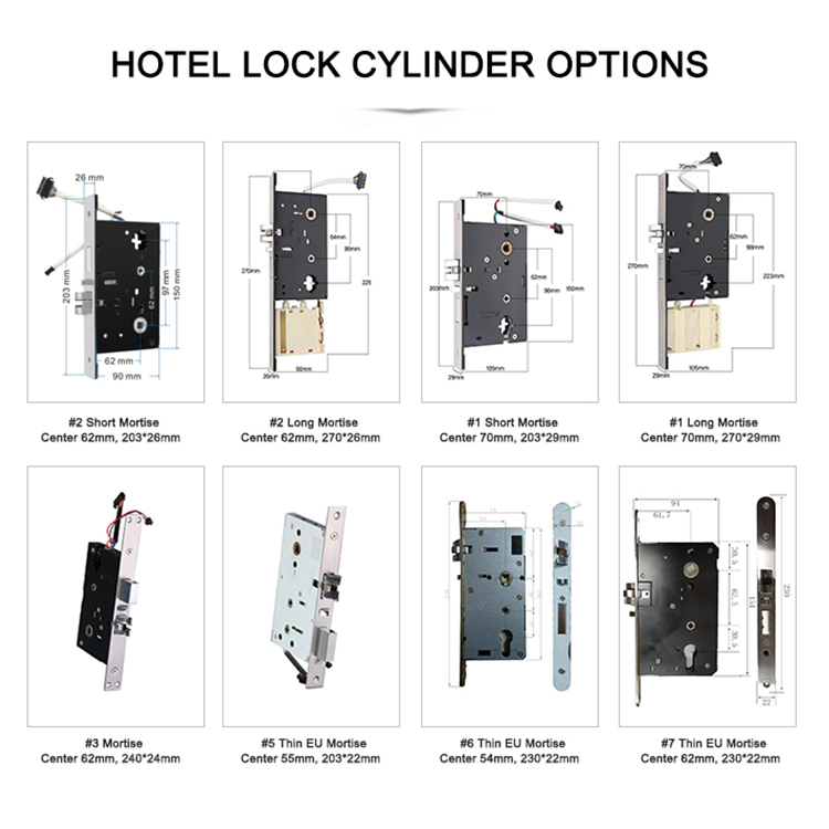 Stainless Steel Case Smart Keyless T57 M1 Card Electronic Key Access Control Rfid Hotel Door Lock For Hotel