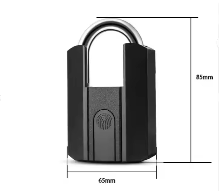 TTLock Rechargeable Fingerprint Key Smart Padlock with for Quick Unlock Zinc Alloy Shell IP67 Waterproof for 500,000 Uses