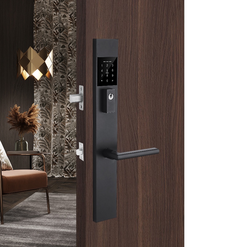 Modern Security Keyless Entry Handleset Touch Screen Keypad Smart Door Locks for Front Door, Household Villa