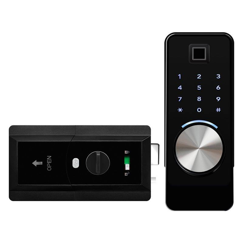 Outdoor Waterproof Rim Lock WiFi Tuya APP Gate Biometric Fingerprint Electric Door Lock Smart Rim Lock