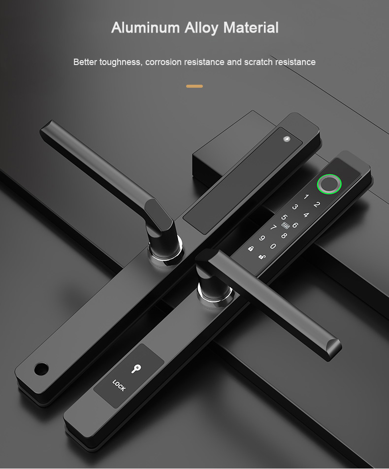 European Style Slim Fingerprint Digital Door Lock with 2885 Mortise