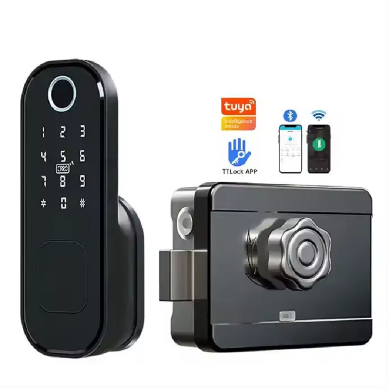 Smart Lock Security Anti-Theft Fingerprint APP Smart Rim Lock Safe Door Locks