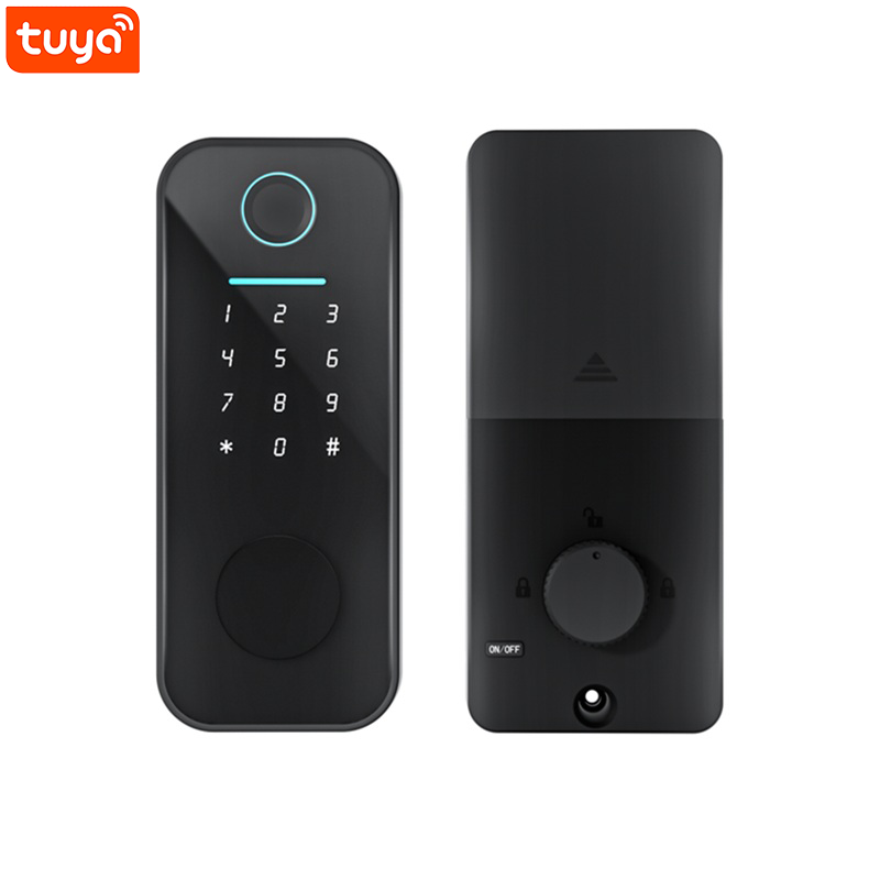 Tuya Electric Digital WiFi Smart Door Lock High Security Fingerprint Deadbolt with Camera for Steel Door Keyless Password Key