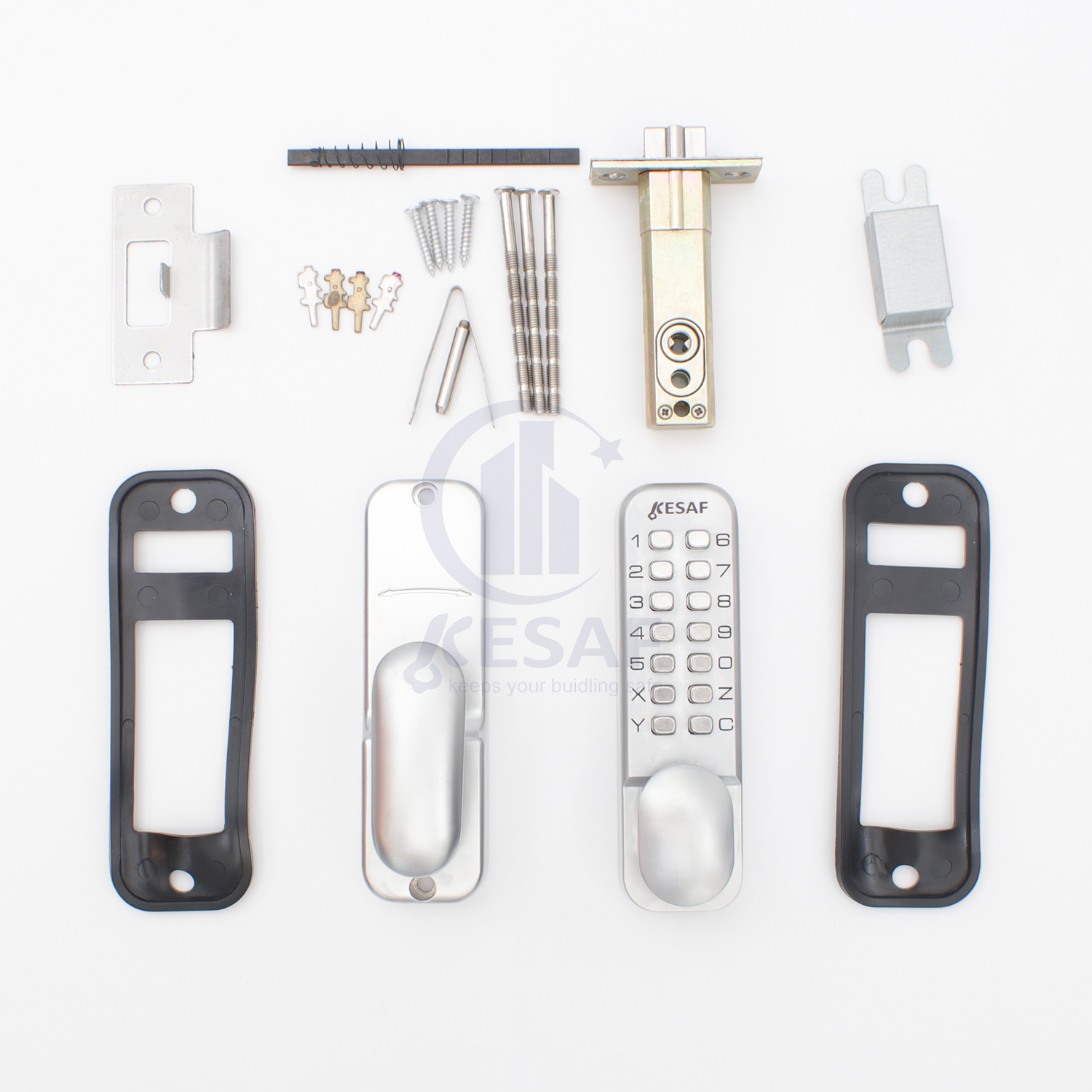 Outdoor Popular Keyed Zinc Alloy Push Button Keyless Door Lock Security Code Mechanical Door Lock