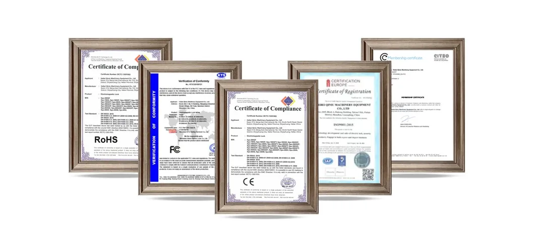 Smart Electronic Biometric Finger Print Cabinet Lock Certifications