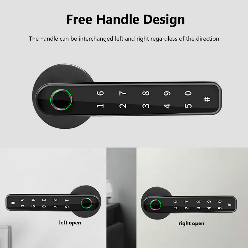 Anti-theft Fingerprint Keyless Entry Door Knob Lock Keyboard Room BLE TTLock WiFi Tuya Smart Digital Door Lock