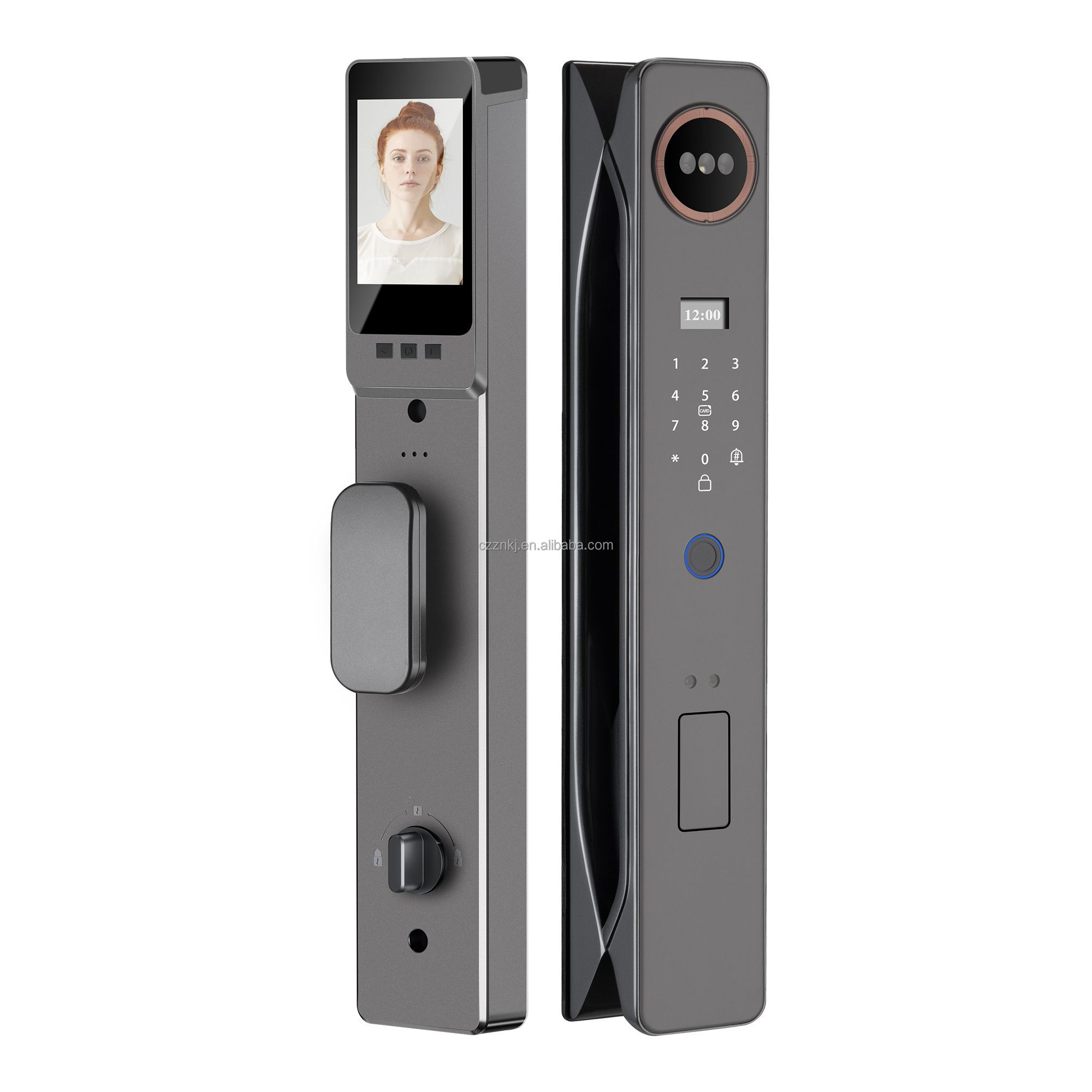 2026 Real Time Monitoring Face Unlock Recognition Biometric Fingerprint Automatic Slim Digital Lock WiFi Aluminum Alloy Cloud