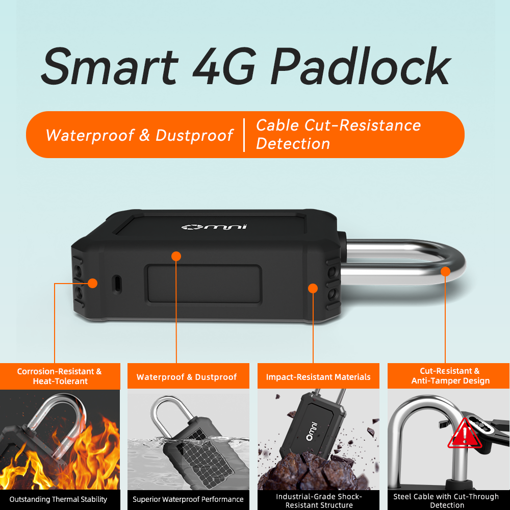 Logistics Lock Password Solar Panel 4G Smart Padlock