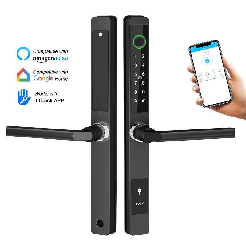 European Style Slim Fingerprint Digital Door Lock with 2885 Mortise