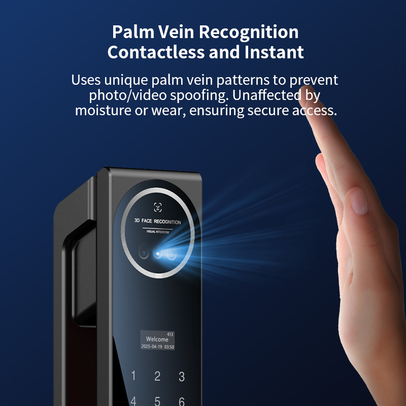 Tuya Smart Lock for Aluminum Supports Fingerprint Password Facial Recognition Real-time Monitoring APP Unlock Two-way Intercom
