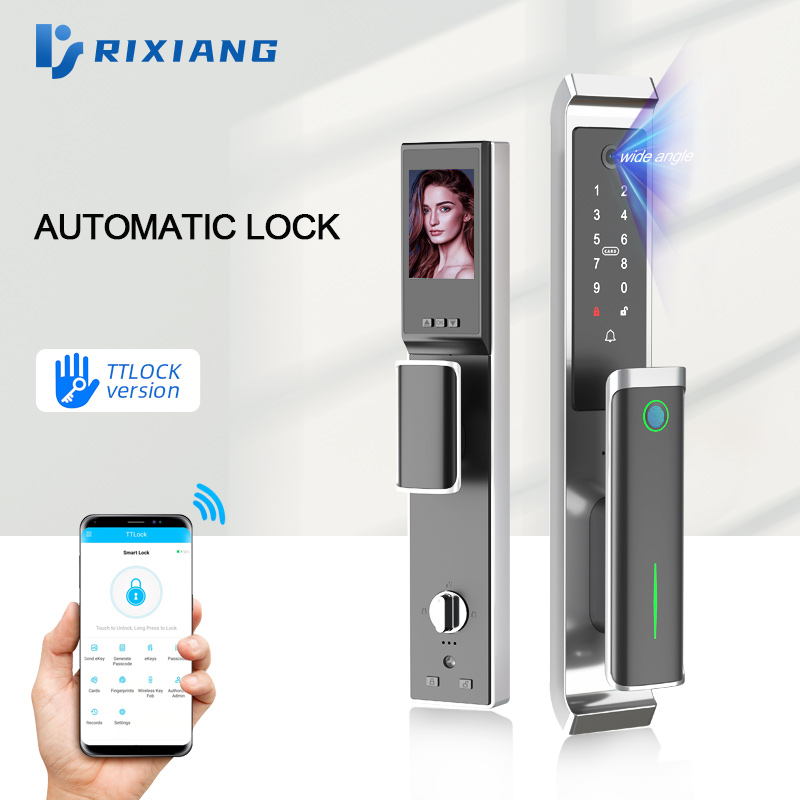 Keyless Entry Door Lock with Camera Biometric Eye Scan Smart TTLOCK APP Wifi Video Cat Eye Finger Scanner Keypad Gate Lock