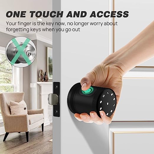 Smart Biometric Digital Lock Door Knob Fingerprint Door Lock for Outdoor Use