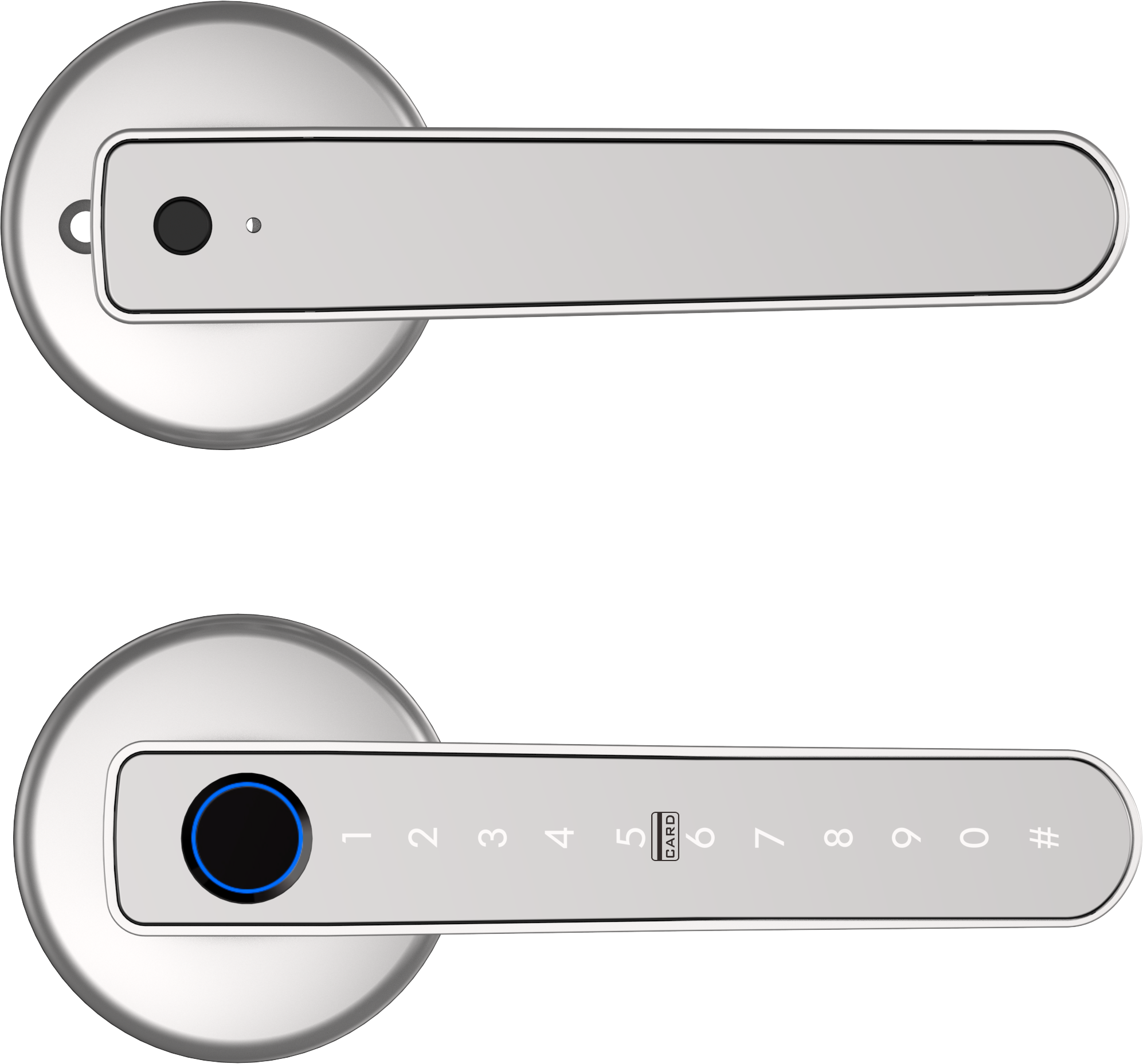 Tuya Smart Lever Door Lock with Fingerprint &amp; Anti-peep Password, Security Lock for Apartments, Offices, Hospitals