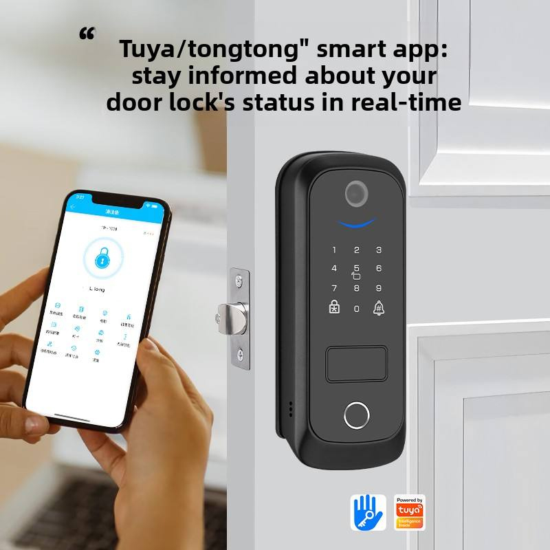 Home Outdoor Electronic Doorbell Single Deadbolt Aqara Rfid Digital Biometrics Fingerprint Ttlock Tuya Smart Door Lock System