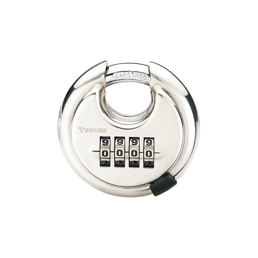 Tonyon Factory High Quality Customized Wholesale 4 Digits Password Disc Padlock With Key Padlocks