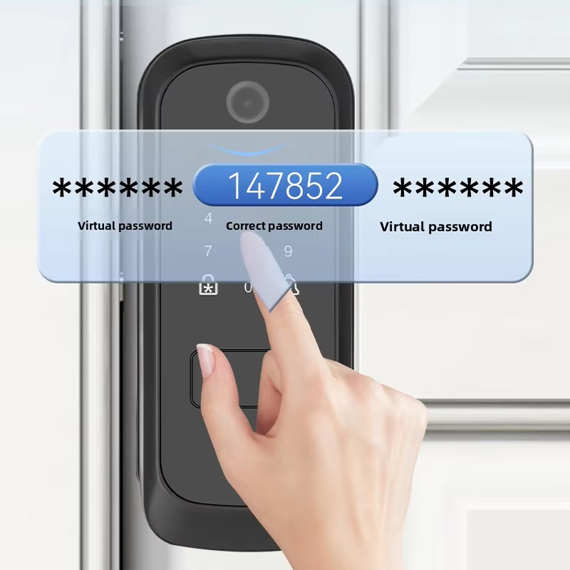 Home Outdoor Electronic Doorbell Single Deadbolt Aqara Rfid Digital Biometrics Fingerprint Ttlock Tuya Smart Door Lock System