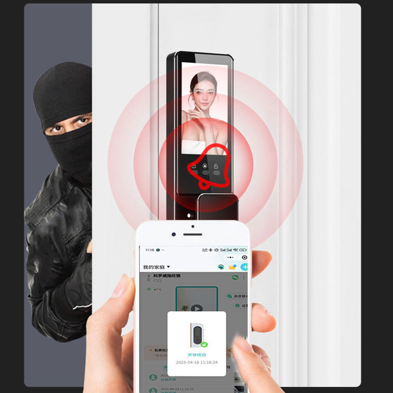 Outdoor Electronic WiFi Lock Tuya TTlock Waterproof Smart Door Security Fingerprint Face Recognition Memory Card Cloud Grade C