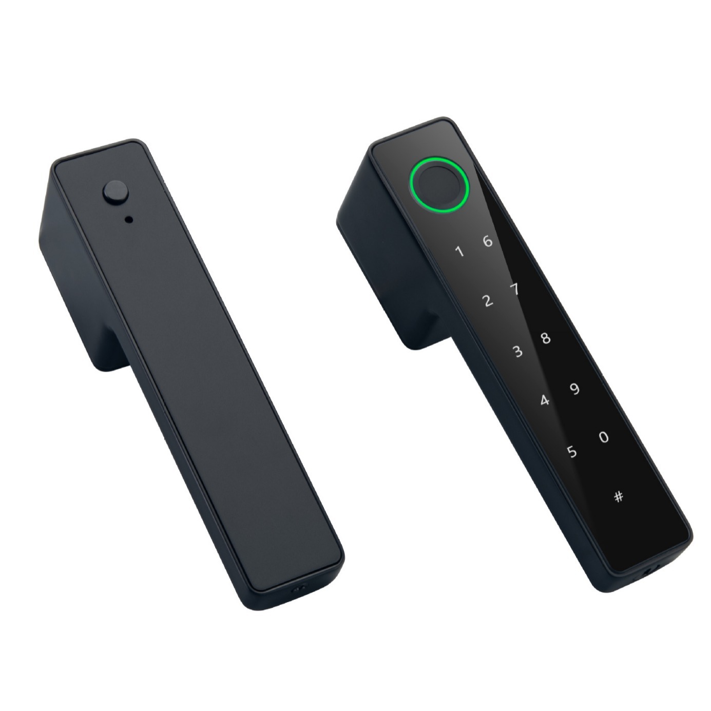 Minimalist Wooden Door Fingerprint &amp; Silent Deadbolt Eco-Lock Smart Lock with Tuya WiFi Cloud Zinc Alloy Security Password Lock