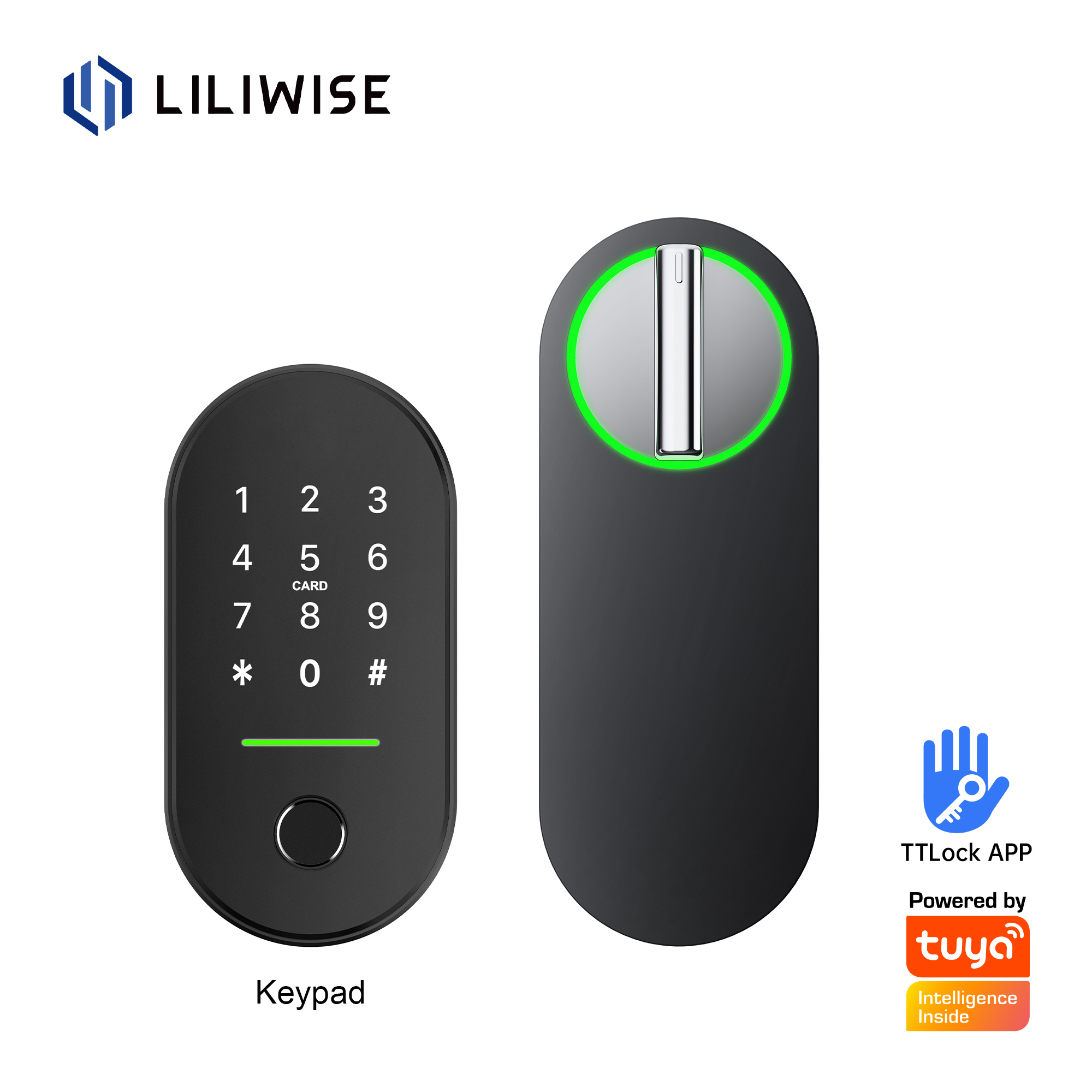 Liliwise Retrofit Door Locks Electronic Fingerprint Tuya Ttlock Security Digital Fechadura Inteligente Wifi Retrofit Smart Lock