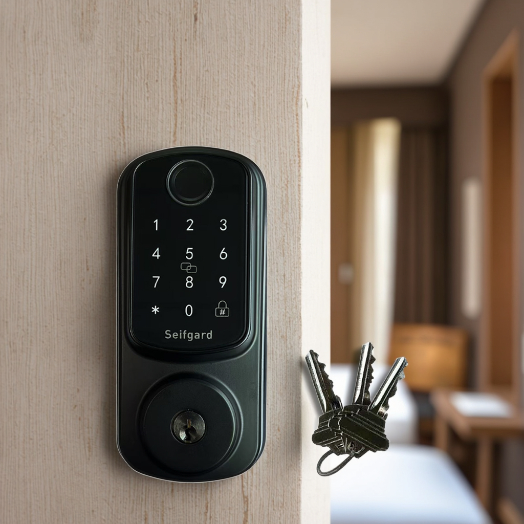 USA Canada Standard Aluminum Door Smart Door Lock European Household Tuya TT Fingerprint Recognition WiFi for Smart Lock