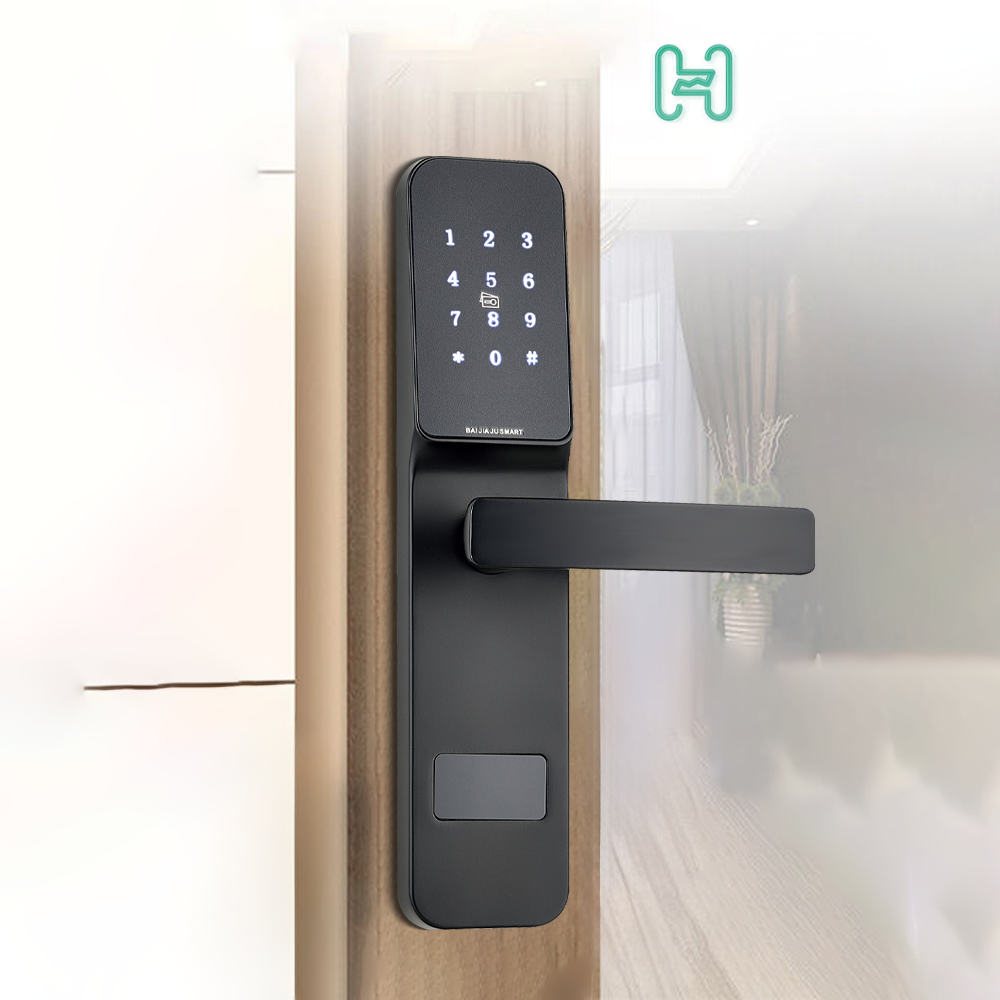 FRID Card Security Door System Keyless Entry Security Electric Electronic Handle Lock Key Door Cylinder Intelligent Hotel Lock
