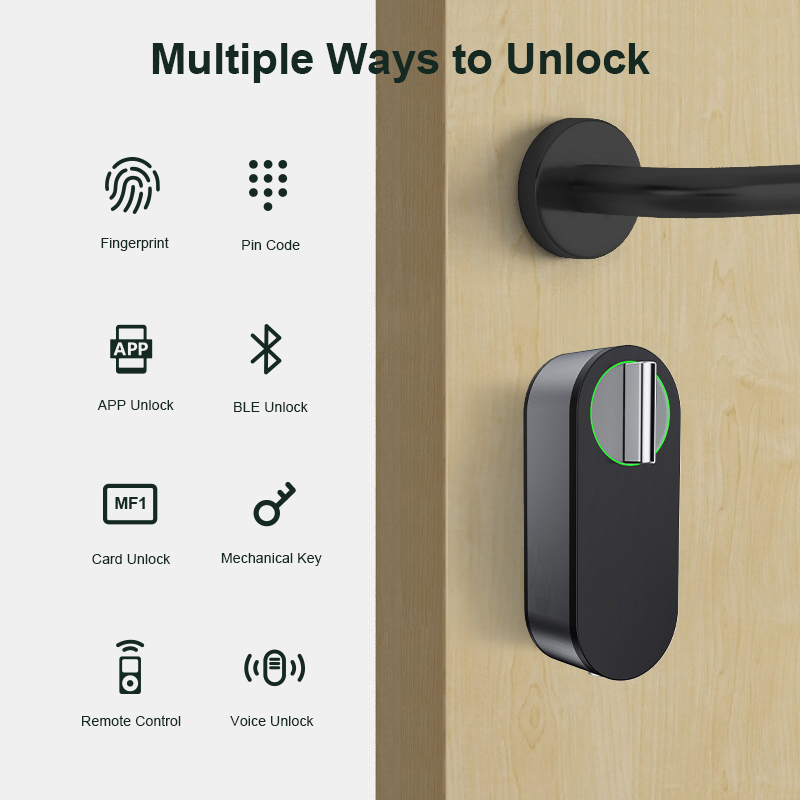 Liliwise Retrofit Door Locks Electronic Fingerprint Tuya Ttlock Security Digital Fechadura Inteligente Wifi Retrofit Smart Lock