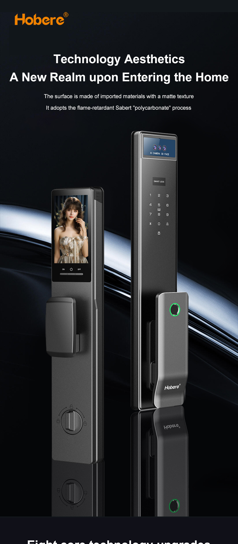 CNC Precision Engraving Smart Lock Palm Vein Face Recognition Hotel Apartment Tuya APP Remote Control Smart Lock