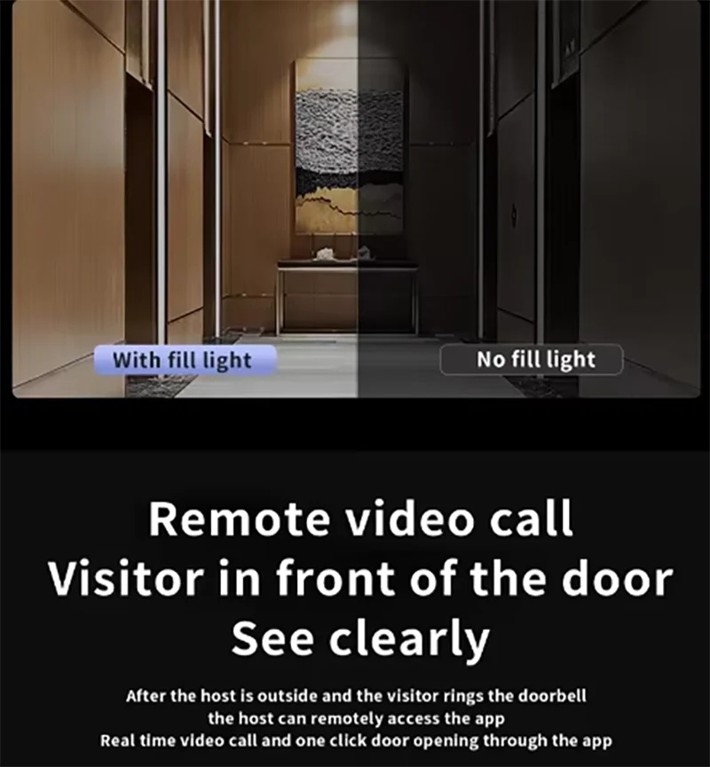 IP68 Waterproof Camera Video Intercom Smart Deadbolt Door Lock Tuya Wifi Alexa Doorbell Fingerprint NFC Code Digital Door Lock