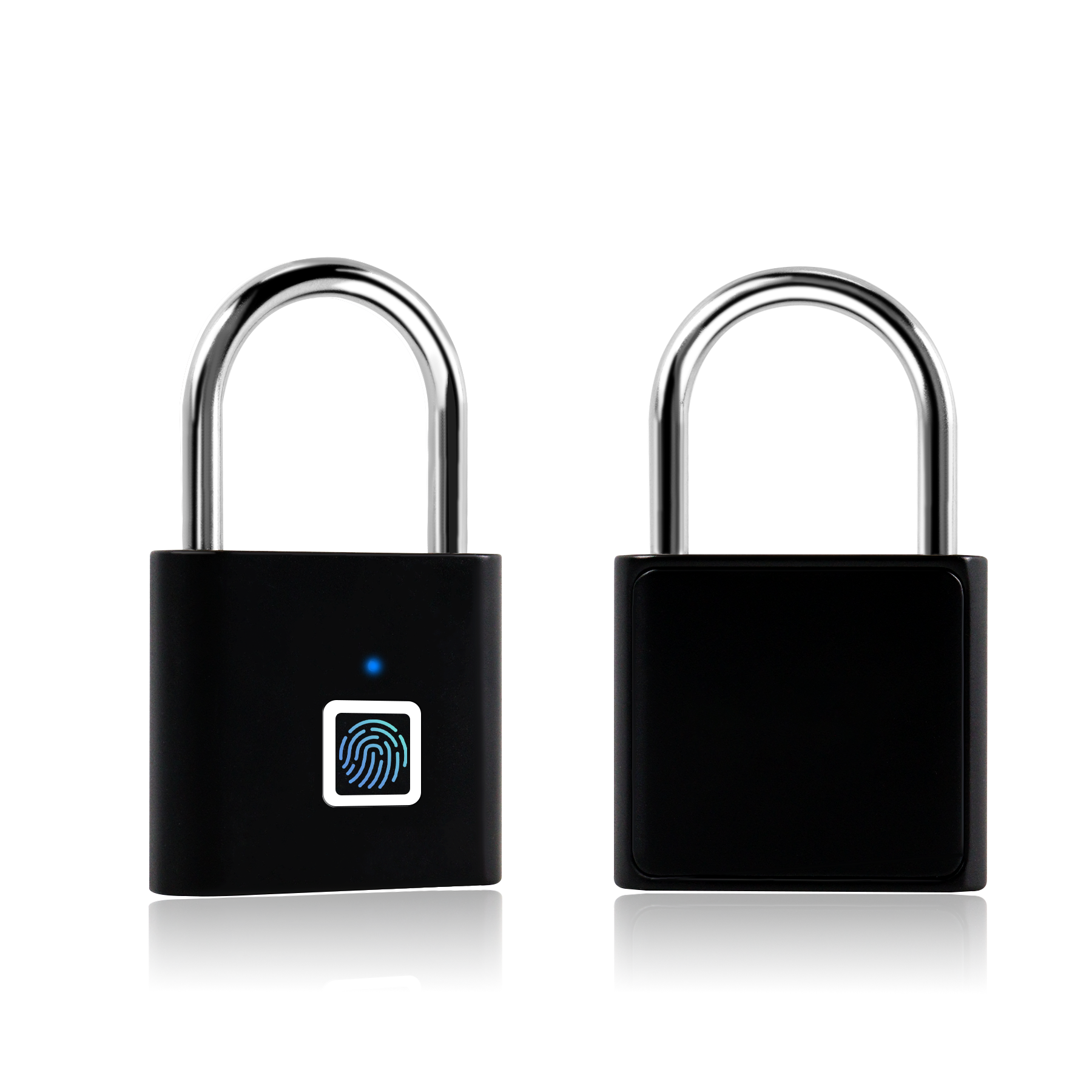 New Wholesale Fingerprint Smart Lock Stainless High Zinc Alloy Door Cabinet Padlock Drawer Durable Outdoor Luggage Smart Lock