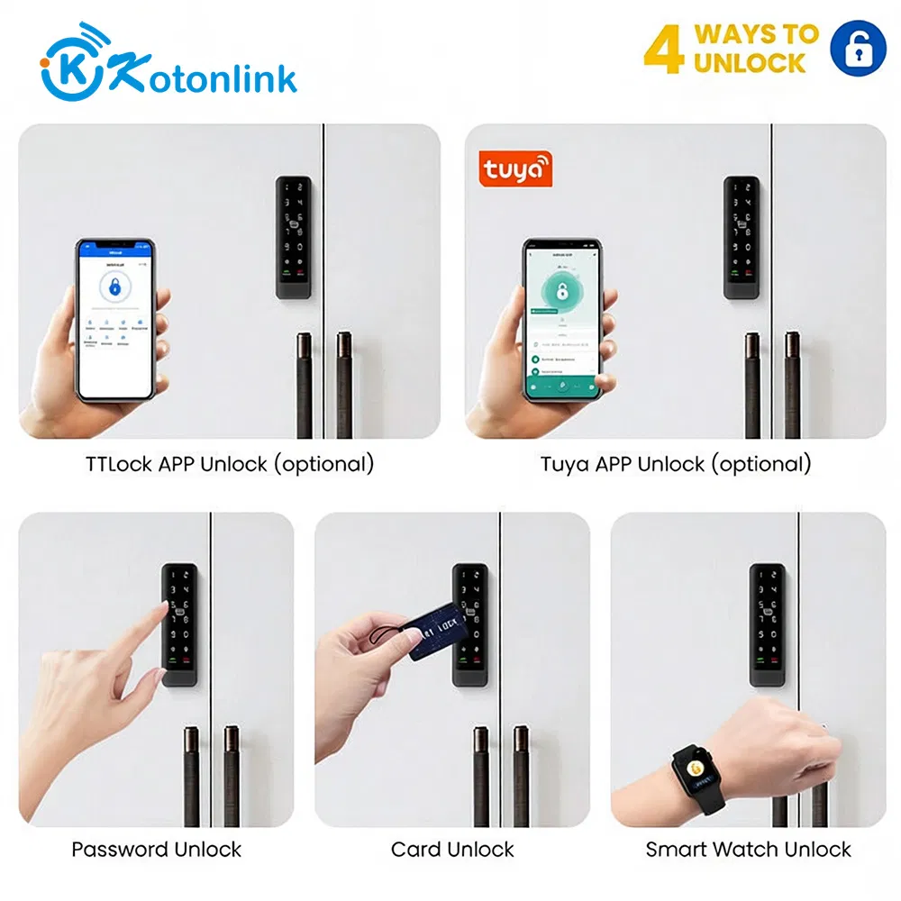 4 Ways to Unlock: Card, Password, Tuya/Ttlock APP &amp; Smart Watch Smart Cabinet Lock
