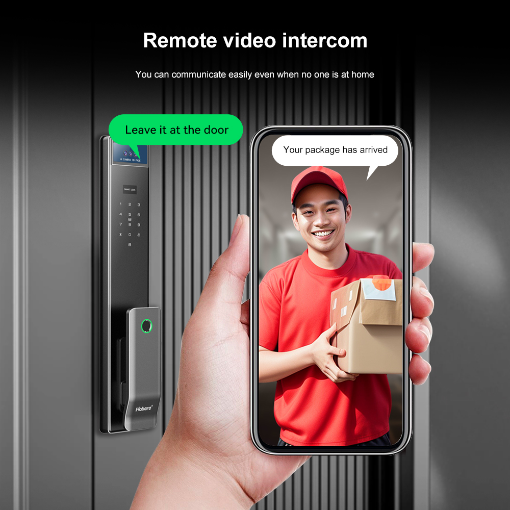 CNC Precision Engraving Smart Lock Palm Vein Face Recognition Hotel Apartment Tuya APP Remote Control Smart Lock