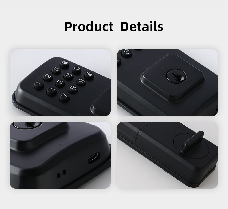 Tuya Smart Door Lock, Keyless Entry Fingerprint Password Keypad Deadbolt, Electronic Security Lock with App Control