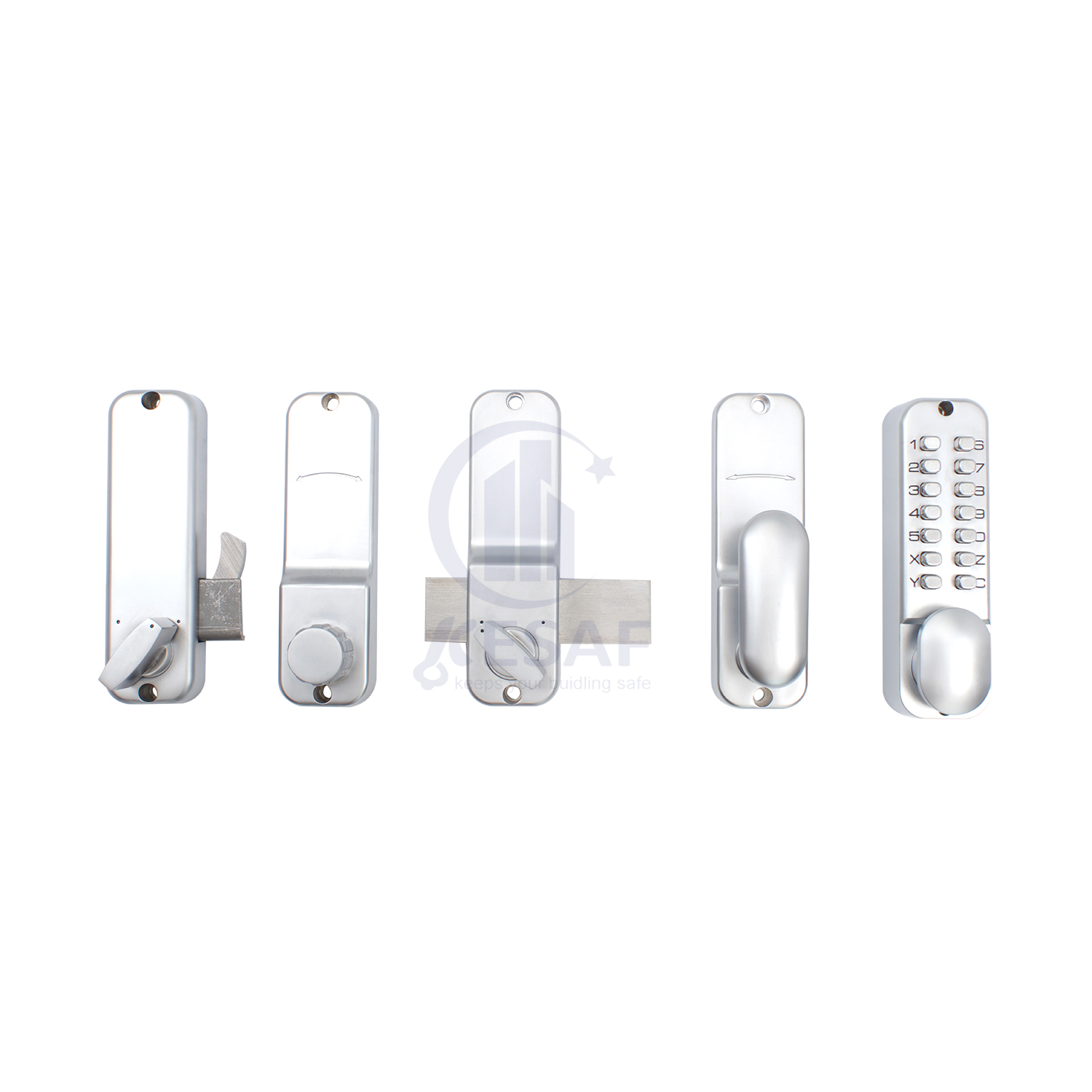 Outdoor Popular Keyed Zinc Alloy Push Button Keyless Door Lock Security Code Mechanical Door Lock
