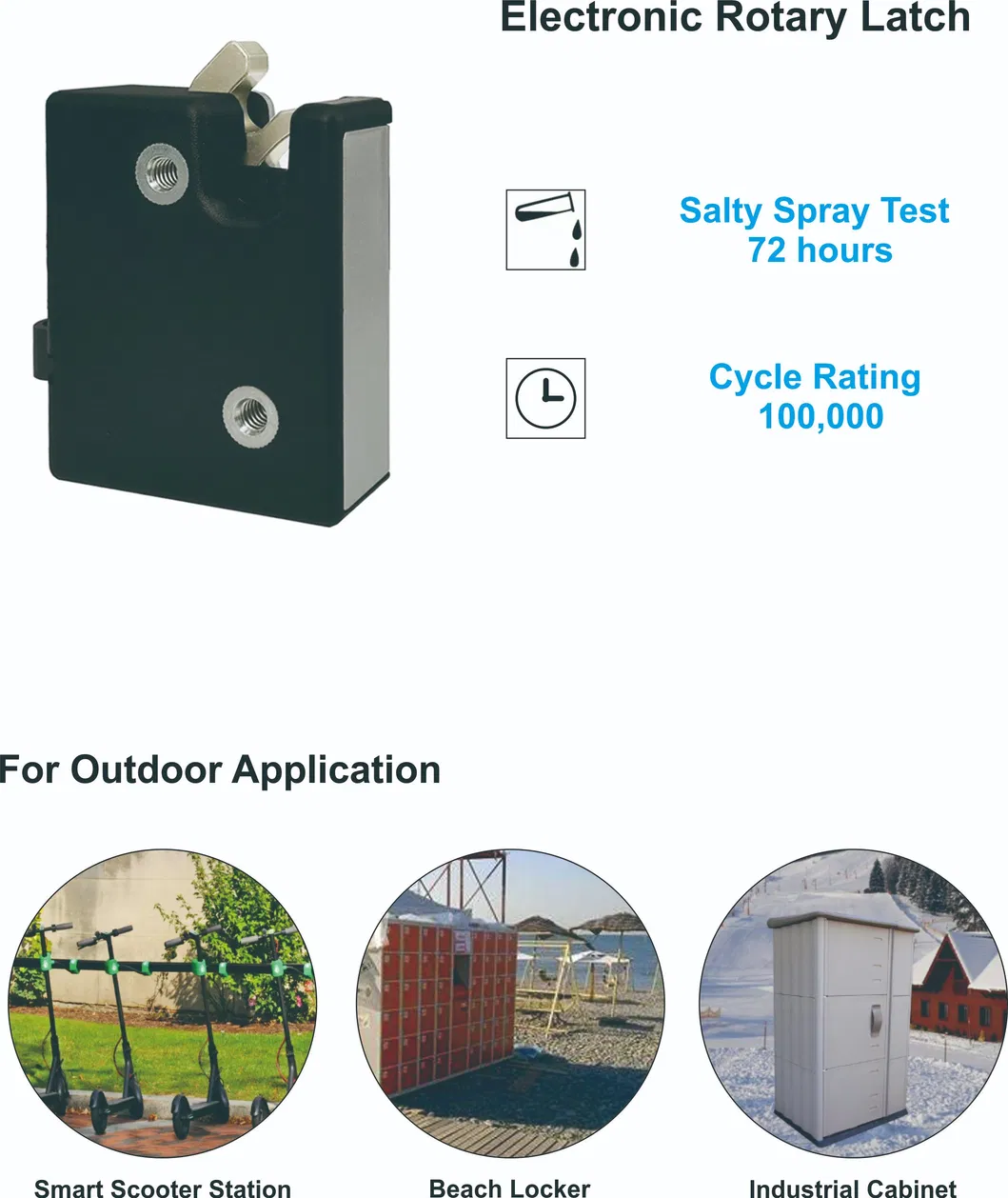 Electromechanical Cabinet Lock with Gear Motor for Smart Scooter and Bike Locker Station