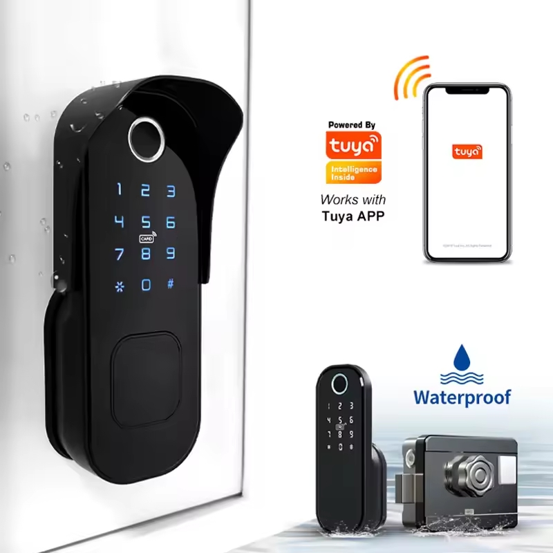 S812 Smart Lock APP Waterproof Tt Lock Electric Intelligent Digital Electronic Biometric Fingerprint Smart Rim Door Lock