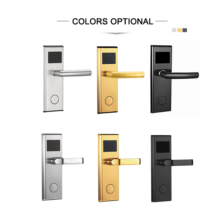 Stainless Steel Case Smart Keyless T57 M1 Card Electronic Key Access Control Rfid Hotel Door Lock For Hotel