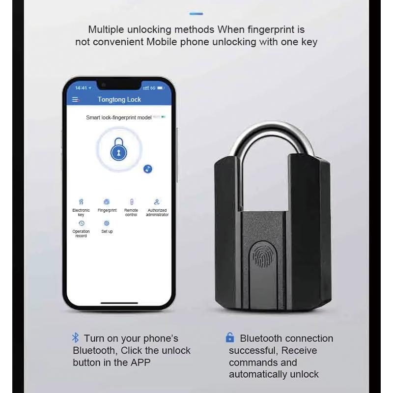 Padlock Key Lock Smart Lock Outdoor Smart Fingerprint Cabinet Lock Ttlock APP Remote