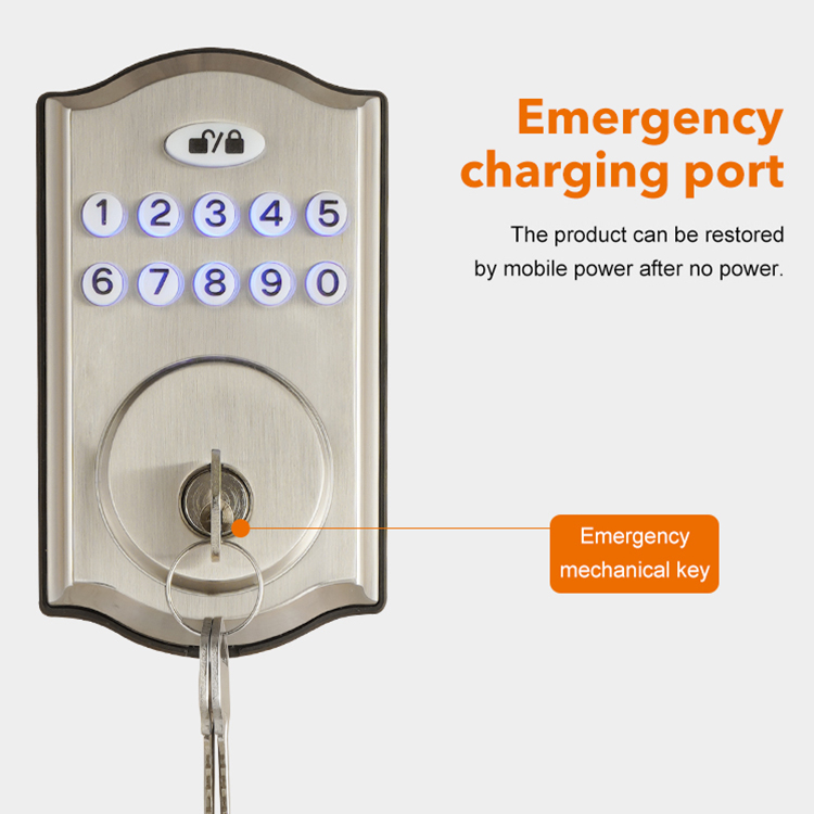 High Security Waterproof Auto Deadbolt Lock TTlock Tuya APP Electric Digital Password WiFi Smart Door Lock