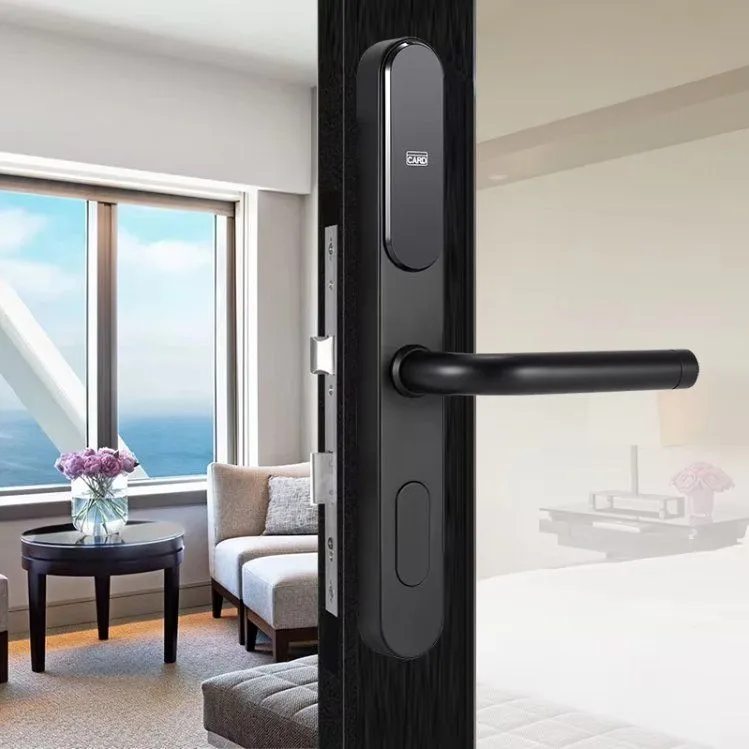 Slim Body Digital MIFARE Card 5-Star High End Stainless Steel CE Certificate Lock for Sliding Door 3585 European-Standard Mortise Hotel Door Card Lock